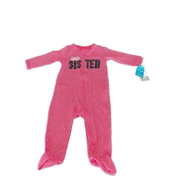 Carter’s Little Sister footed pajamas size 6m - Picture 4 of 6